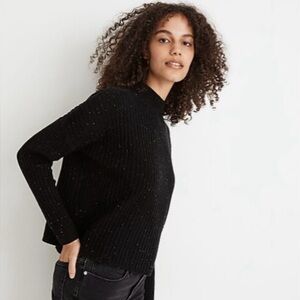 Madewell Cashmere Ribbed Mockneck Sweater